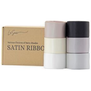 LASOIE-حزمة شريط الساتان، أشرطة زينة الحفلات، ديكور الزفاف، أقواس الشريط للشعر، زينة شريط عيد الميلاد، زينة حفلة عيد الميلاد، شريط لتغليف الهدايا، لون أحمر اللون-38 مم - 1-1/2 بوصة in Kuwait