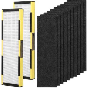 FFsign 4 Pack Replacement FLT4825 Filter B with 8 Pack Carbon Pre-Filters Compatible with Guardian AC4825, AC4300BPTCA, AC4900CA, AC4825DLX, AC4850PT, CDAP4500BCA, CDAP4500WCA