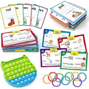 Sight Word Flash Cards Kindergarten, Sight Word Phonics Spelling Games, Preschool First Words Flashcards for Toddlers 3-5 Years, Learning to Read, Site Words Phonics Flash Cards Kindergarten