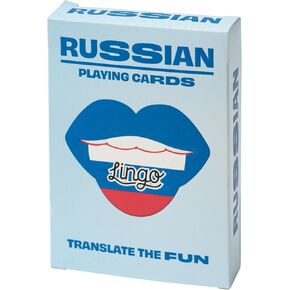 Russian Lingo Playing Cards | Travel Flashcards | Learn Russian Vocabulary in A Fun & Easy Way | 52 Essential Translations