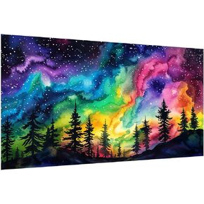 HeeBenor Large Diamond Art Kits for Adults Landscapes, 5D Mountain Diamond Painting Kits, DIY Full Drill Diamond Art Sunset Lake, Gem Art Kit for Adults for Home Wall Decor 27.5 X 15.7 Inch
