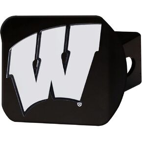 FANMATS 21055 Wisconsin Badgers غطاء ربط معدني أسود مع شعار معدني كروم ثلاثي الأبعاد in Kuwait