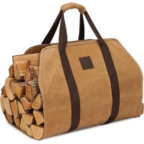 Canvas Firewood Log Carrier, Fireplace Log Carriers & Holders, Firewood Carrier, Wood Carrying Bag for Firewood, Grey Color in Kuwait