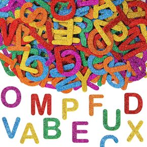Glitter Letter Stickers Foam Alphabet Letters Sticker for Kids Crafts School Classroom Art Project Supplies Scrapbook Card Decor 156Pcs