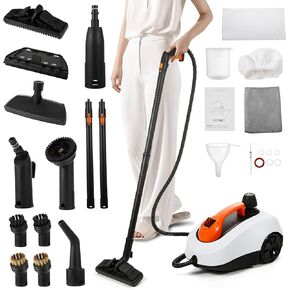 Steamer for Cleaning, WICHEMI 1800W High Temperature Handheld Steam Cleaner for Car with 1800ML Water Tank, Electric Steam Cleaning Machine for Home Use Car Detailing Carpets and Ironing Clothes