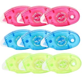 ihomecooker Scrapbook Tape, 3 Pack Double Sided Tape Roller for Crafts, Scrapbook Supplies Sticky Glue Tape Runner Scrapbooking Supplies for Kids and Adults, 0.3IN x 33FT (3, 0.3IN x 33FT)