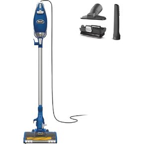 Shark HV343AMZ Rocket Corded Stick Vacuum with Self-Cleaning Brushroll, Lightweight & Maneuverable, Perfect for Pet Hair Pickup, Converts to a Hand Vacuum, with Crevice & Upholstery Tools, Blue/Silver