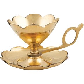 Shubhkart Aarti & Diya Lamp/ Oil Lamp with a Supportive Handle for Puja & Other Religious Rituals | Home Décor, Office & Temples | Festive Gifts