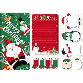 Pasimy 2 Pack Christmas Sticky Notes Set 1000 Sheets Cute Animal Self Stick Notes Pad Merry Christmas Cartoon Notepad Winter Penguin Snowman Santa Claus Memo Pad for School Office Xmas Party Favors