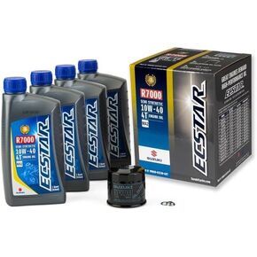 Suzuki Ecstar R7000 10W40 Semi Synthetic Oil Kit Hayabusa King Quad 990A0-01E30-4Kt