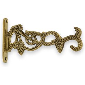 Brass Wall Mount Bracket for Orthodox Vigil Oil Lamps – Flower Design Hook 13cm (5.12″)