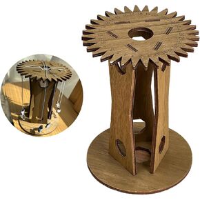 SilvanSculpt Kumihimo Marudai Disk, Wood Kumihimo Braiding Disk for Friendship Bracelet Looms, 32 Slot Kumihimo Kit, Desktop Kumihimo Bracelet Knitting Disk for DIY Hand Rope Braiding Disk (Brown)