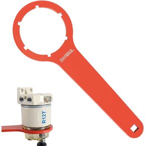 Fuel Filter Water Separator Water Collection Bowl Wrench Installation & Removal Tool Compatible with R12T Water Separator for Marine Outboard Motor