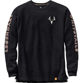 Legendary Whitetails Men's Standard Legendary Non-Typical Long Sleeve T-Shirt, Crater Lake Blue