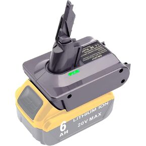 استبدال محول بطارية Dyson V6 لبطارية DEWALT 20V إلى Dyson V6 SV03 SV04 SV09 DC62 DC59 محول فراغ رقيق (محول DEW20V6 فقط) in Kuwait