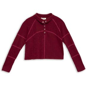 Speechless Girls' Long Sleeve Waffle Knit T-Shirt