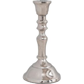 Creative Co-Op Metal Taper Holder, Silver Finish
