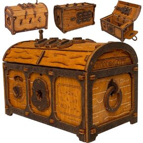 WOODEN.CITY Puzzle Box Treasure Chest - Assemble and Solve Riddles for a Unique Escape Room Experience - Wooden Clue Box Perfect Unique Gift Box - Made in EU