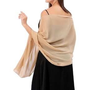 Women Soft Shawls and Wraps for Evening Dresses Silky Sheer Chiffon Scarves Pashmina for Wedding Bridesmaid Party
