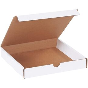 BOX USA BML881 Literature Mailers, 8" x 8" x 1 1/4", White (Pack of 50)