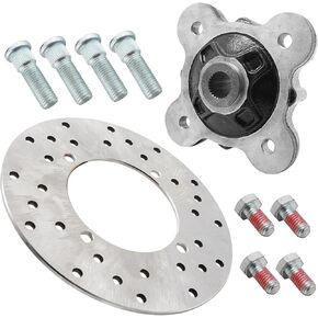 Rear Wheel Hub With Brake Rotor & Wheel Studs Screws for Polaris Ranger 1000 900 570-Full-Size Diesel Brutus Pro-XD GEM M1400 eM1400