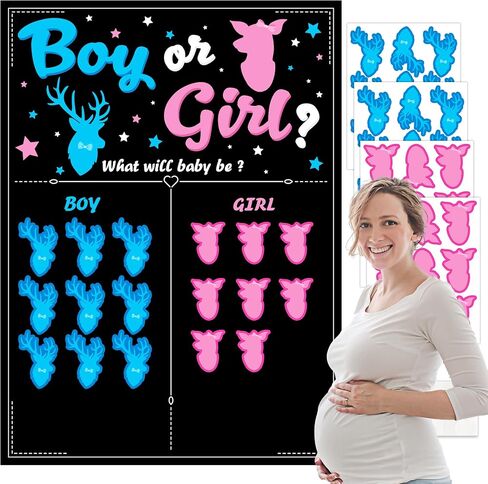 Gender Reveal Ideas Gender Reveal Decorations - 54 Voting Gender Reveal Games Boy or Girl Party Supplies for Gender Reveal Use in Kuwait
