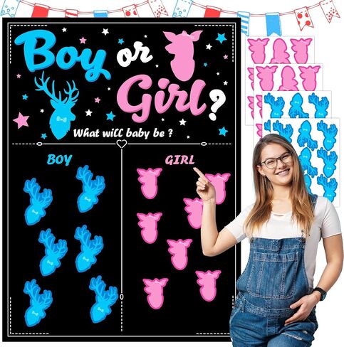 Gender Reveal Ideas Gender Reveal Decorations - 54 Voting Gender Reveal Games Boy or Girl Party Supplies for Gender Reveal Use in Kuwait