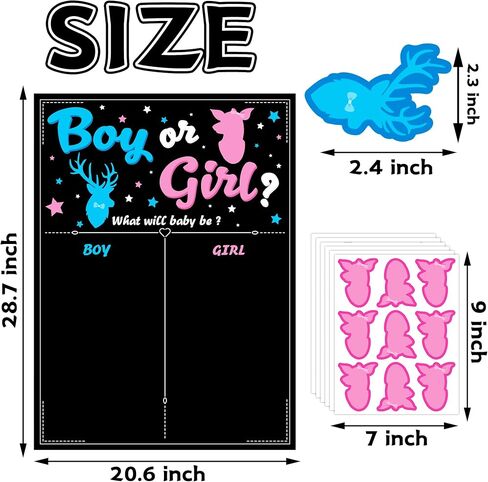 Gender Reveal Ideas Gender Reveal Decorations - 54 Voting Gender Reveal Games Boy or Girl Party Supplies for Gender Reveal Use in Kuwait