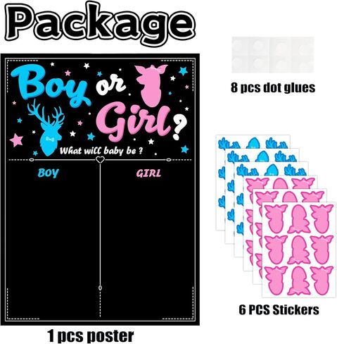 Gender Reveal Ideas Gender Reveal Decorations - 54 Voting Gender Reveal Games Boy or Girl Party Supplies for Gender Reveal Use in Kuwait