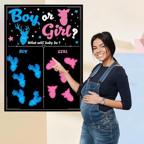 Gender Reveal Ideas Gender Reveal Decorations - 54 Voting Gender Reveal Games Boy or Girl Party Supplies for Gender Reveal Use in Kuwait