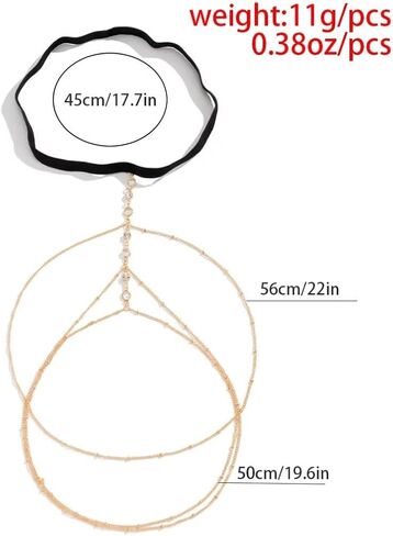 سلسلة الفخذ للنساء الشاطئ متعدد الطبقات سلسلة الساق سلسلة الجسم سترينش الصيف مرونة الذهب الساق سلسلة بيكيني الجسم الفخذ سلسلة هدايا الحفلات in Kuwait