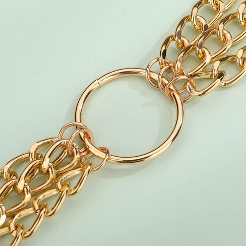 Kercisbeauty Statement Silver Miami Cuban Link Chain Belly Belt Mulity Layer Waist Chain Bikini Dress Body Jewelry for Women Girls in Saudi Arabia