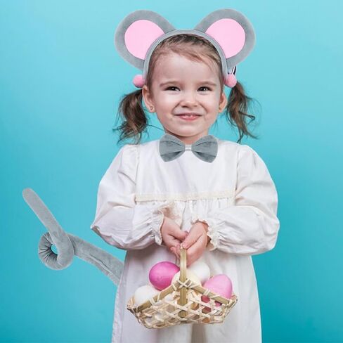 Animal Costume Accessory Cosplay Mouse Donkey Ear Tail Bow Tie Set Birthday Halloween Christmas Party Dress Up Costume Set in Saudi Arabia