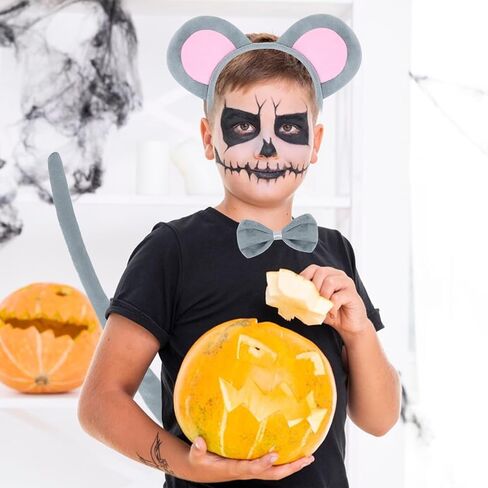 Animal Costume Accessory Cosplay Mouse Donkey Ear Tail Bow Tie Set Birthday Halloween Christmas Party Dress Up Costume Set in Saudi Arabia
