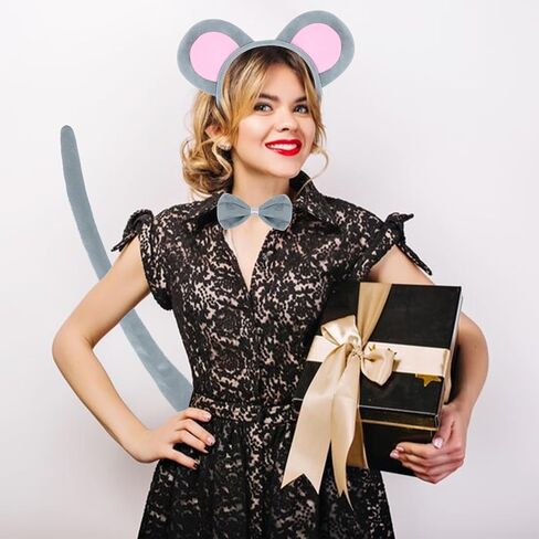 Animal Costume Accessory Cosplay Mouse Donkey Ear Tail Bow Tie Set Birthday Halloween Christmas Party Dress Up Costume Set in Saudi Arabia