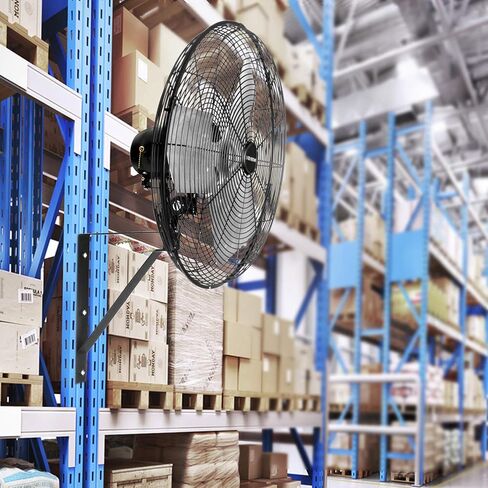 KEN BROWN 18 Inch High Velocity Industrial Wall Mounted Fan 4012CFM 3 Speed for Industrial, Commercial, Residential, and Shop Use - ETL Safety Listed in Saudi Arabia