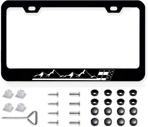 2PCS Black License Plate Frames Holder Premium Aluminum Alloy Weather Proof fit for Honda Accord in Saudi Arabia