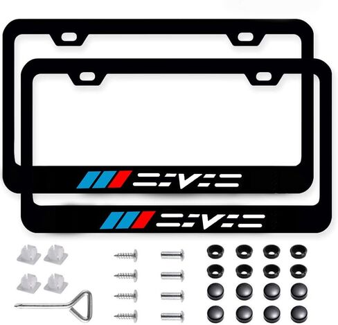 2PCS Black License Plate Frames Holder Premium Aluminum Alloy Weather Proof fit for Honda Accord in Saudi Arabia