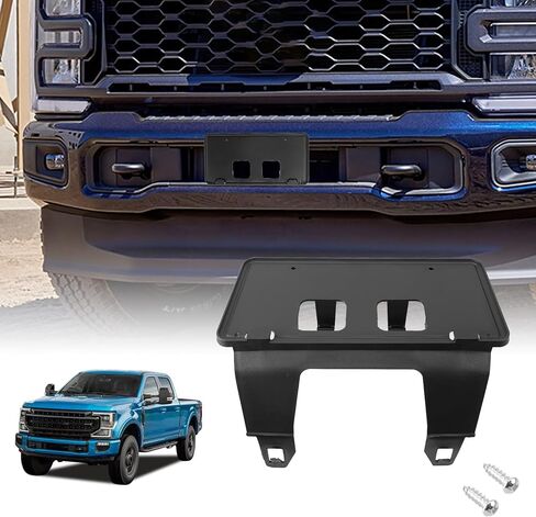 License Plate Frame Compatible with F250 F350 Super Duty 2023 2024 Front Bumper License Plate Bracket Holder Replace FO1068203 PC3Z-17A385-AA PC3Z17A385AA in Kuwait