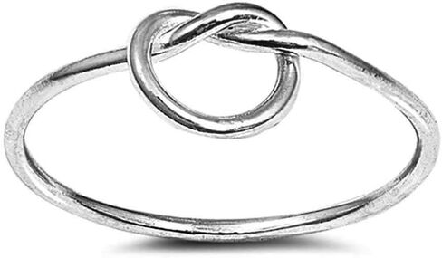 Love Knot Heart Infinity Promise Ring New Sterling Silver Band in Saudi Arabia
