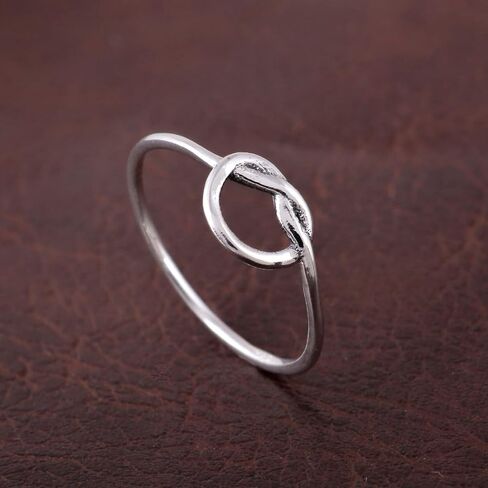 Love Knot Heart Infinity Promise Ring New Sterling Silver Band in Saudi Arabia