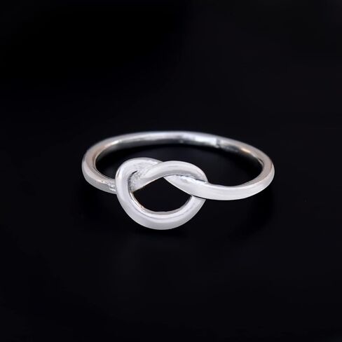Love Knot Heart Infinity Promise Ring New Sterling Silver Band in Saudi Arabia