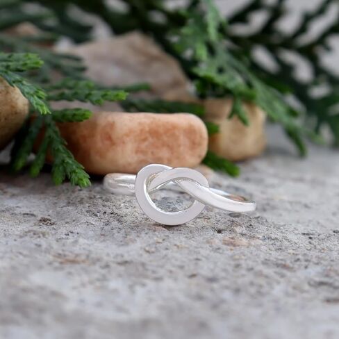 Love Knot Heart Infinity Promise Ring New Sterling Silver Band in Saudi Arabia