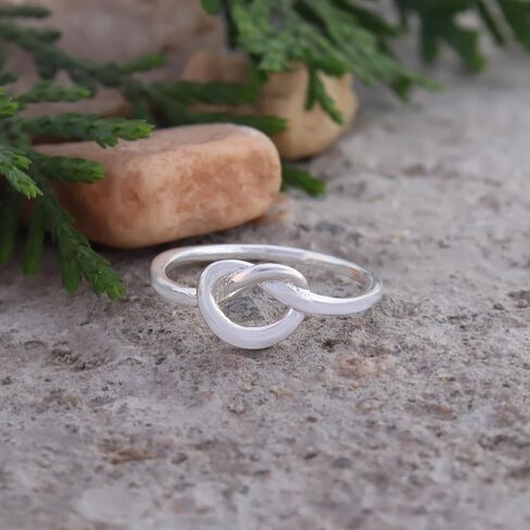 Love Knot Heart Infinity Promise Ring New Sterling Silver Band in Saudi Arabia
