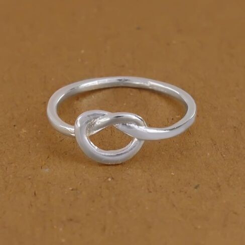 Love Knot Heart Infinity Promise Ring New Sterling Silver Band in Saudi Arabia