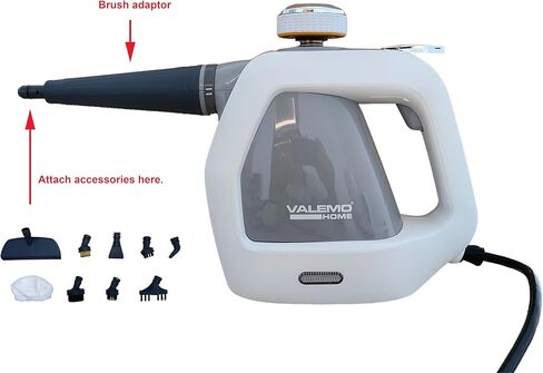 منظف ​​بالبخار محمول باليد من فاليمو VH-ST10 وجهاز بخار متعدد الأغراض للمطابخ والحمامات والسيارات، أبيض in Kuwait