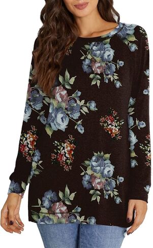 تيشيرتات نسائية بأكمام طويلة من NILOUFO، بلوزات كاجوال، قمصان عصرية وفتحة جانبية in Kuwait