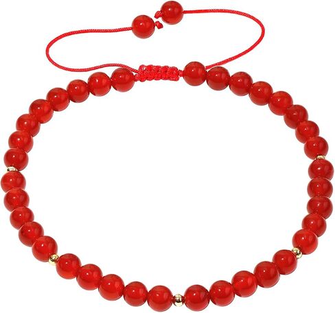 Jewever 6mm Reiki Semi-Precious Gemstones and Crystals Beaded Anklet Spiritual Energy Ankle Bracelets for Women in Kuwait