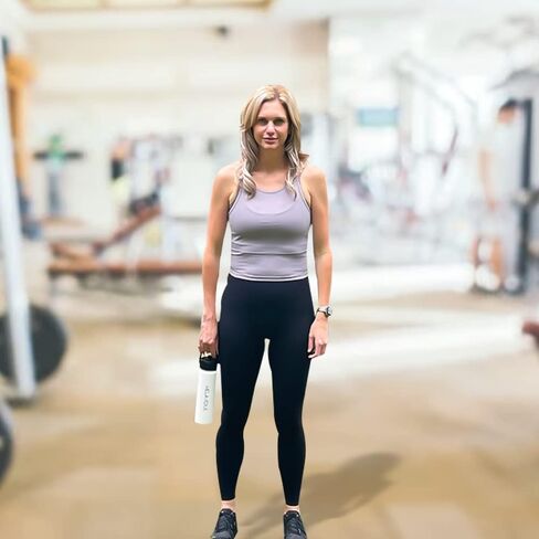 Lilyana Women's Cotton/Spandex Regular Fit Black Track Stretchable Leggings, Perfect for Workout in Saudi Arabia