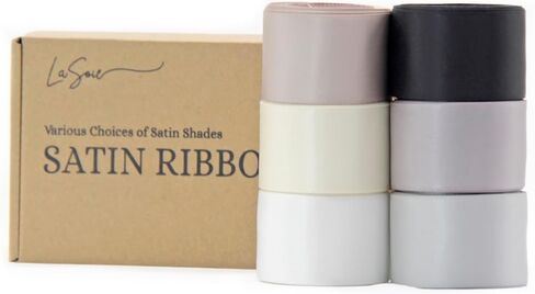 LASOIE-حزمة شريط الساتان، أشرطة زينة الحفلات، ديكور الزفاف، أقواس الشريط للشعر، زينة شريط عيد الميلاد، زينة حفلة عيد الميلاد، شريط لتغليف الهدايا، لون أحمر اللون-38 مم - 1-1/2 بوصة in Kuwait